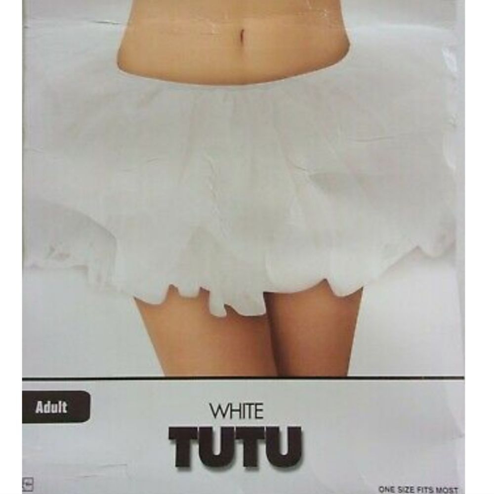 Amscan Women's White Sparkle 8.5" Tutu Skirt Costume, OS